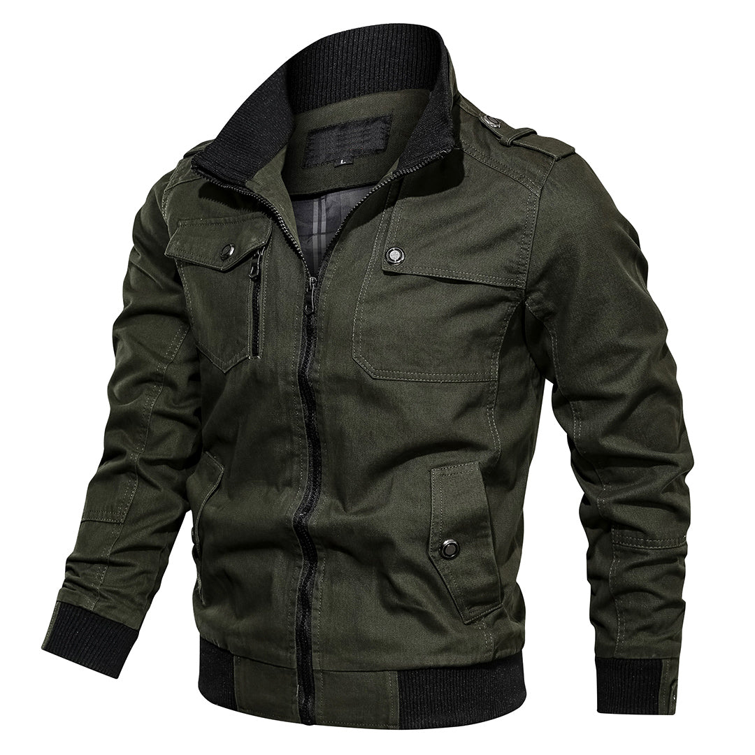 Alexander | Classic Structured Functional Pocket Bomber Jacket