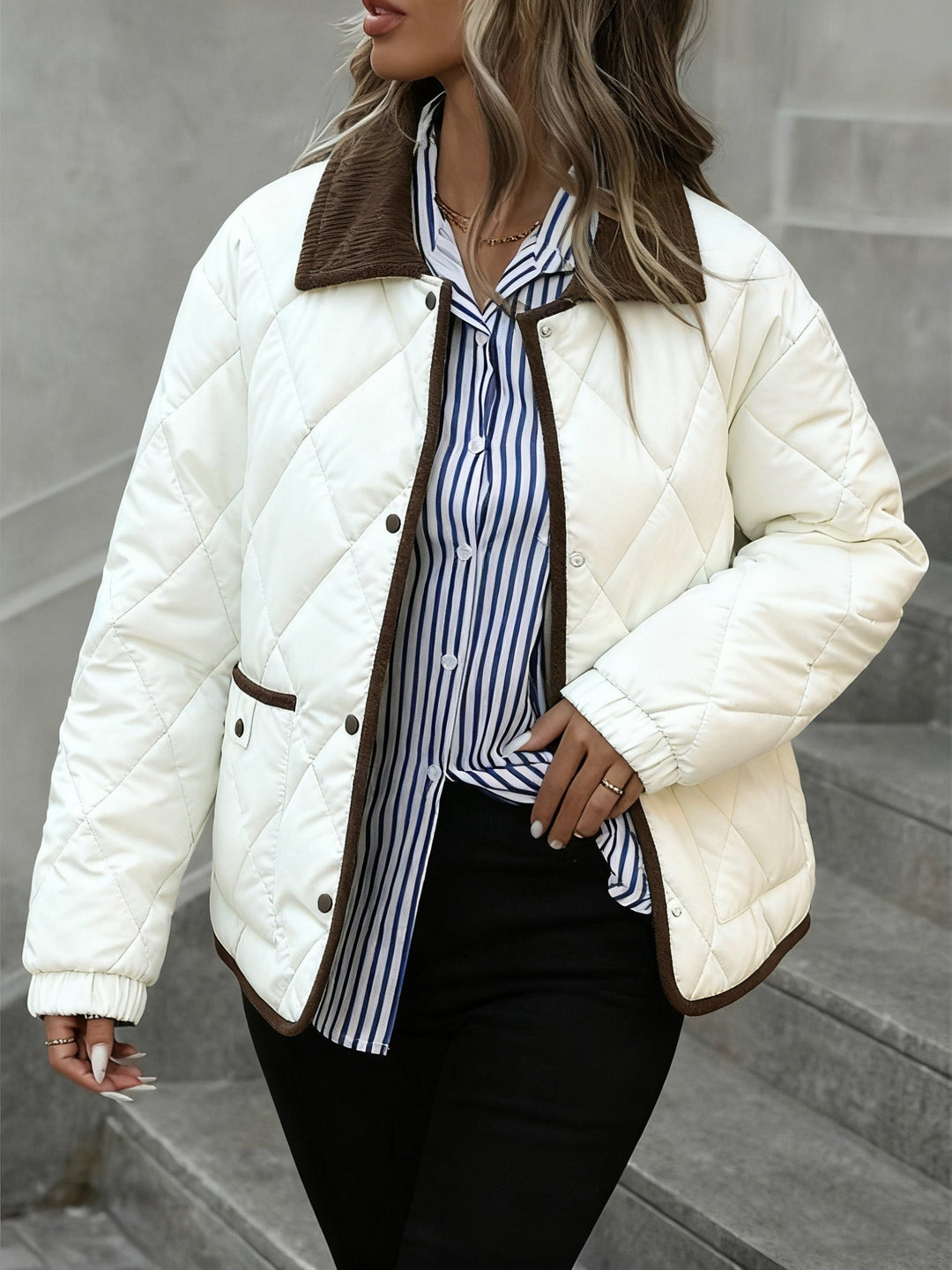 Tiffany | Warm Elegant Winter Quilted Puffer Jacket