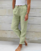 Emily Linen Stretch Pants