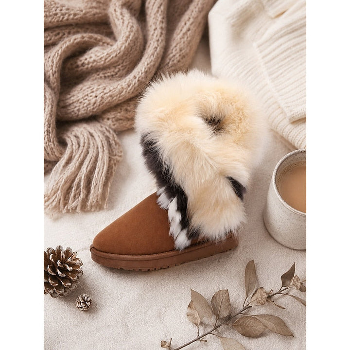 Rita | Faux Fur Cuff Slip-On Fit Waterproof Snow Boots
