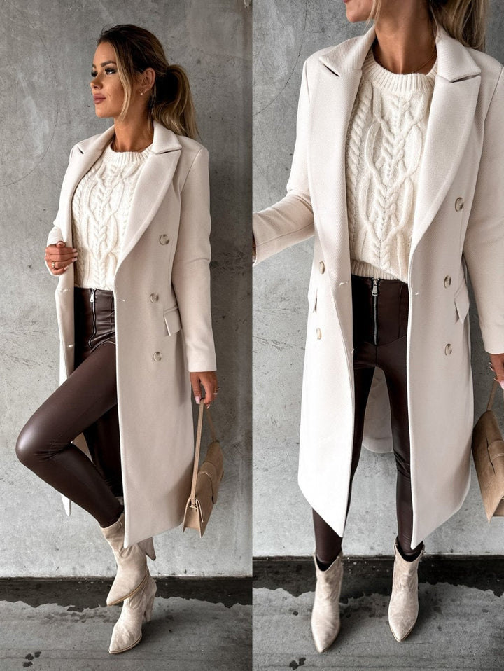 Mariner | Elegant Double-Breasted Long Trench Coat