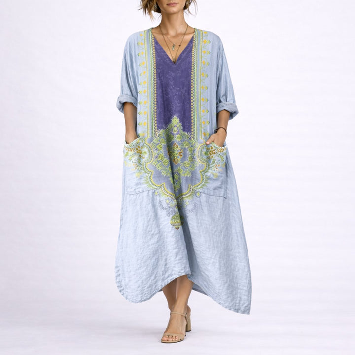 Evelyn | Wedding Guest Bohemian Paisley Maxi Dress