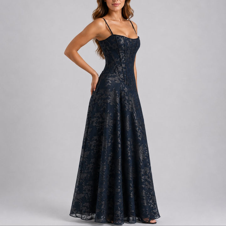 Charlotte | Wedding Guest Corset Maxi Dress