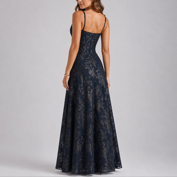 Charlotte | Wedding Guest Corset Maxi Dress