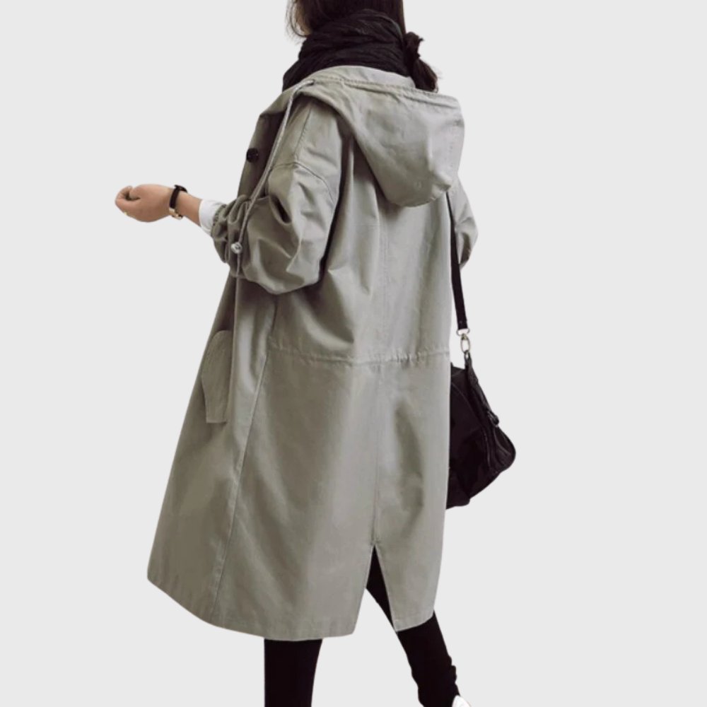 Marina | Hooded Waterproof Lightweight Rain Trench Jacket