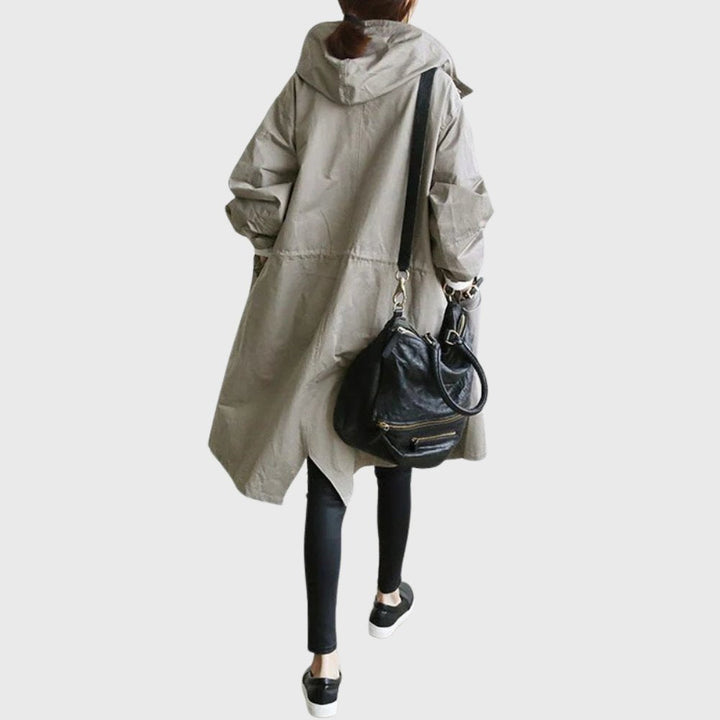 Marina | Hooded Waterproof Lightweight Rain Trench Jacket