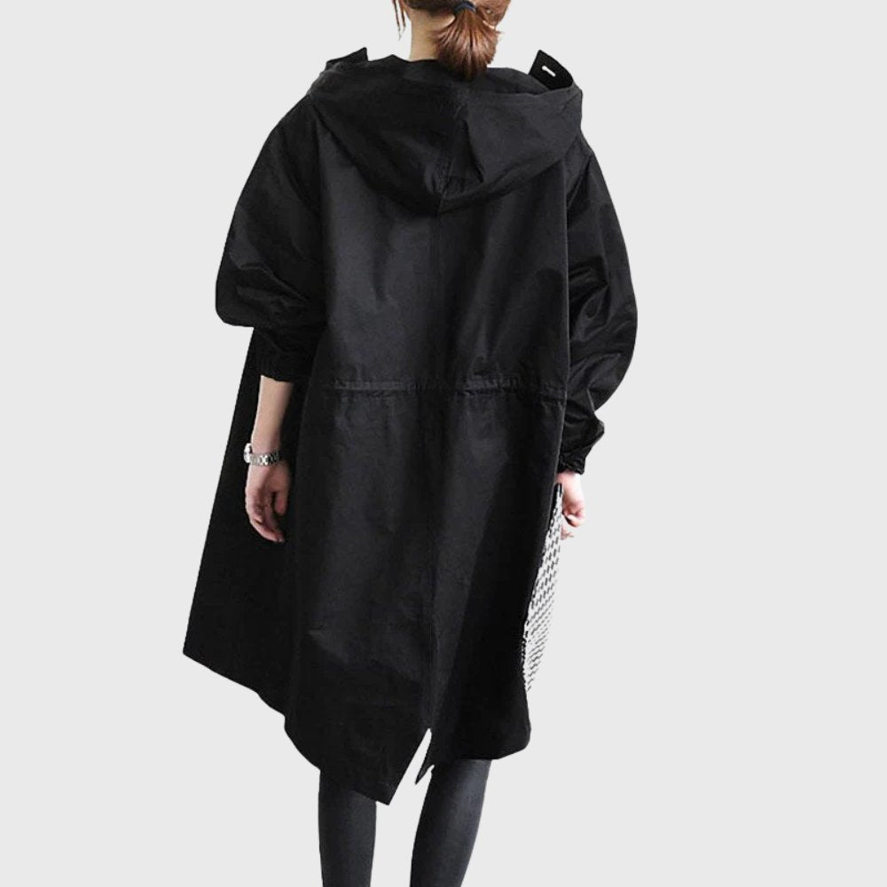 Marina | Hooded Waterproof Lightweight Rain Trench Jacket