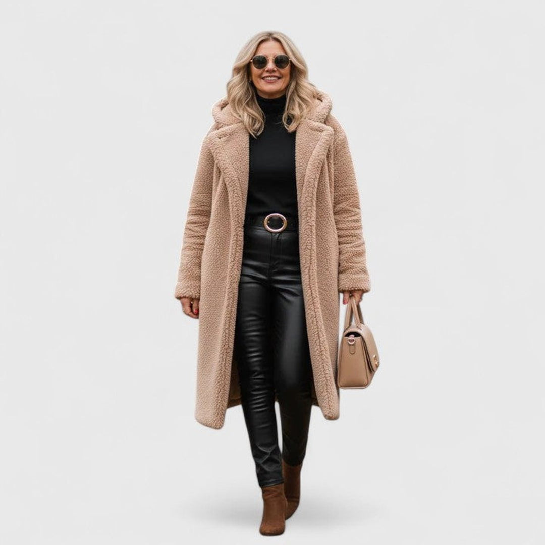 Victoria | Oversized Longline Teddy Fleece Wool Coat
