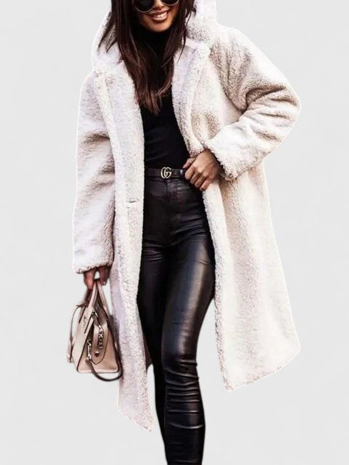 Victoria | Oversized Longline Teddy Fleece Wool Coat