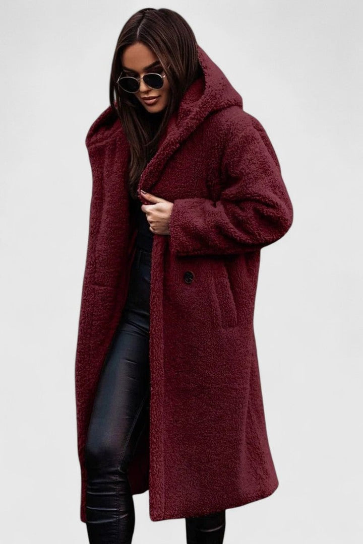 Victoria | Oversized Longline Teddy Fleece Wool Coat