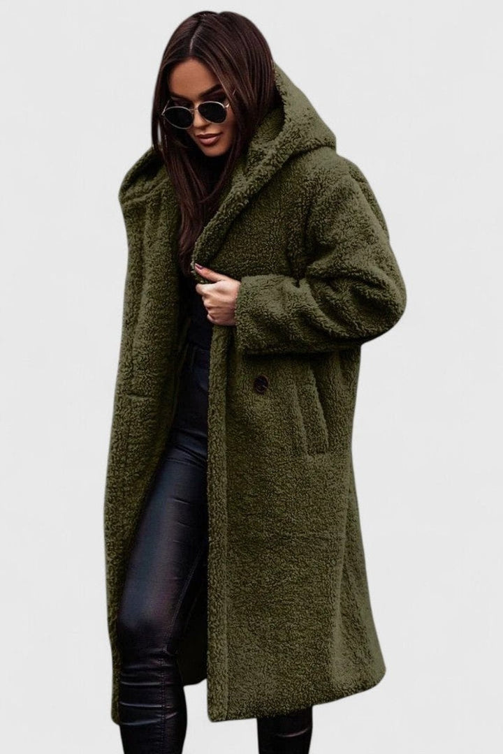 Victoria | Oversized Longline Teddy Fleece Wool Coat