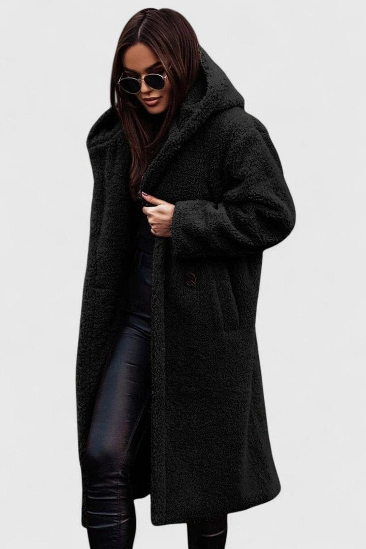Victoria | Oversized Longline Teddy Fleece Wool Coat