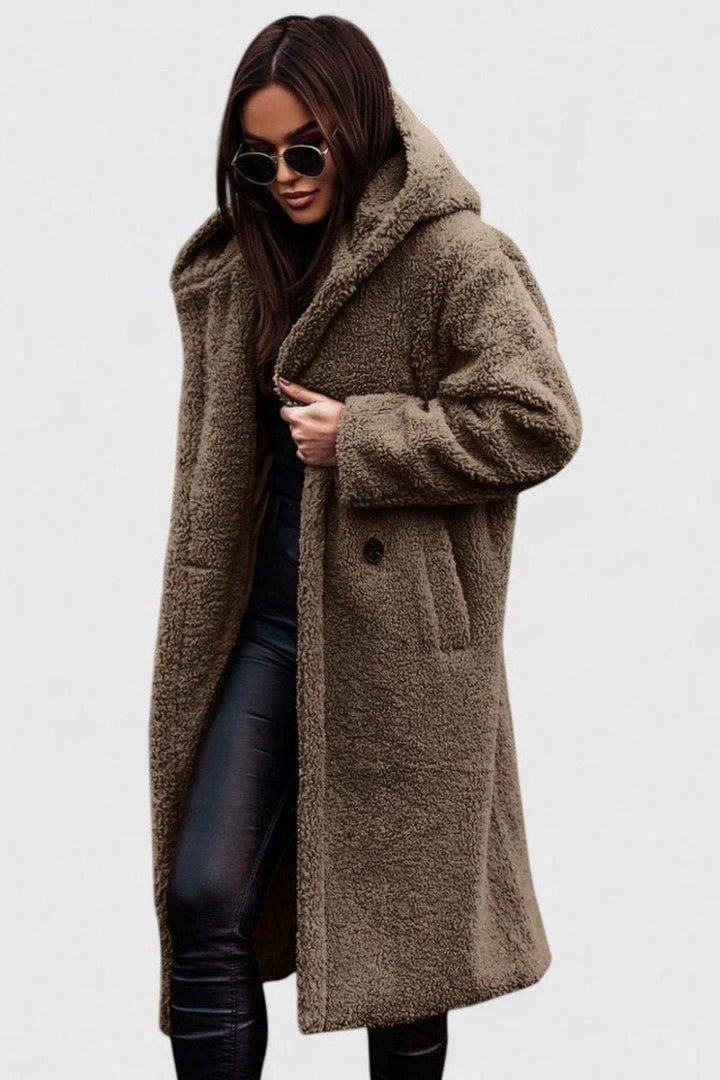 Victoria | Oversized Longline Teddy Fleece Wool Coat