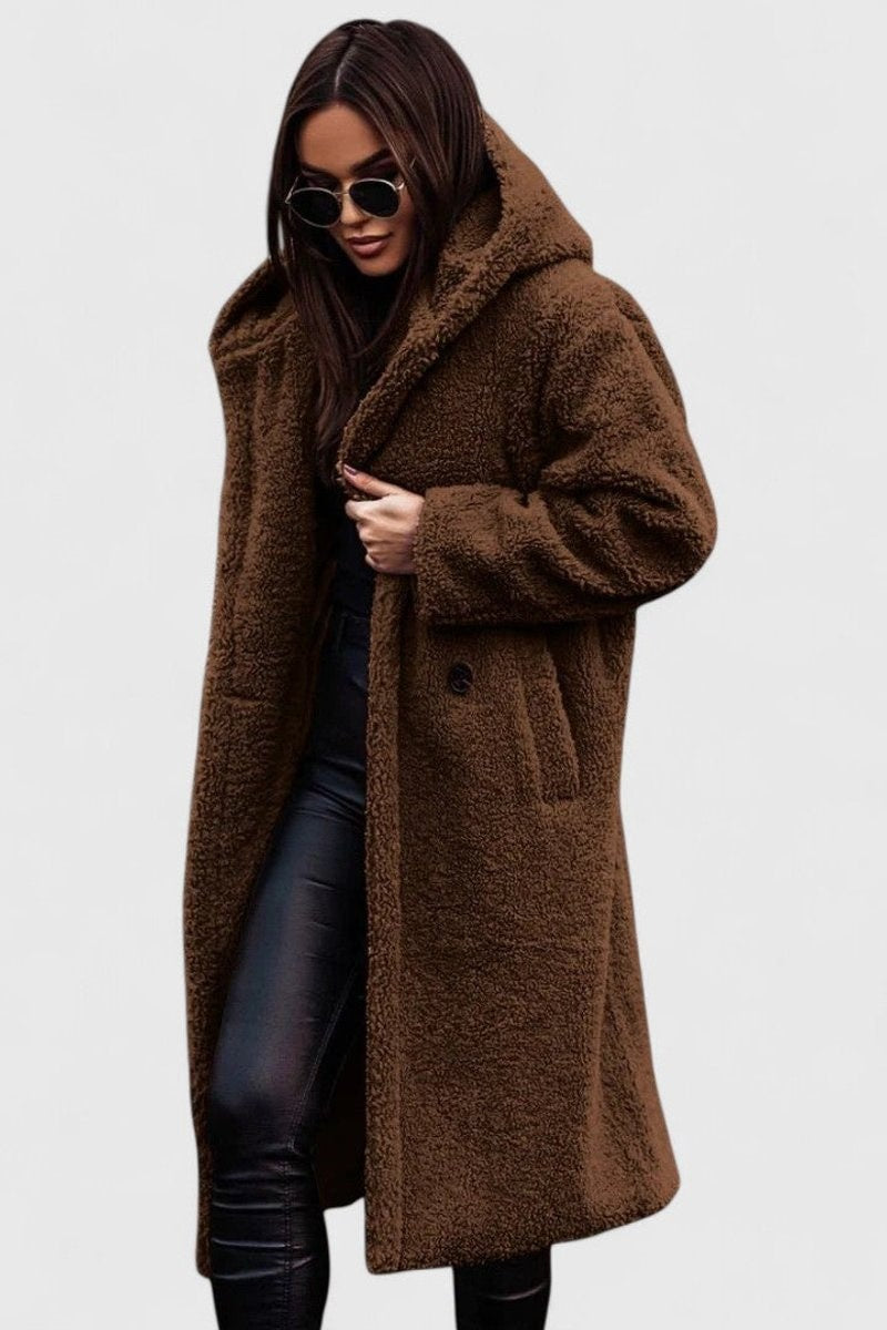 Victoria | Oversized Longline Teddy Fleece Wool Coat
