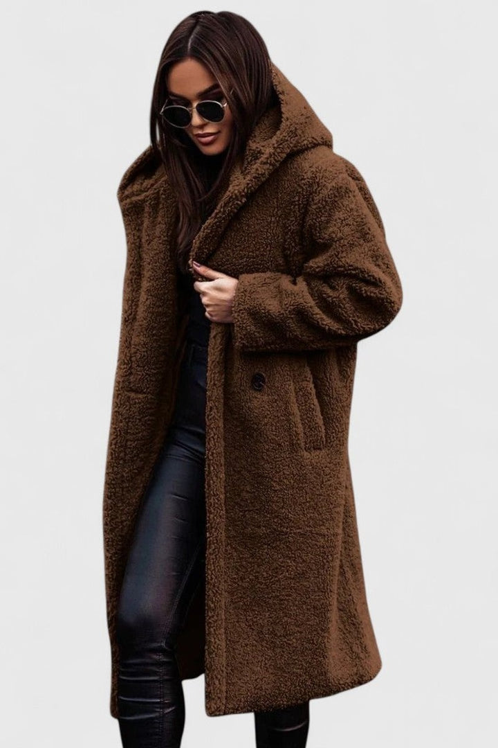 Victoria | Oversized Longline Teddy Fleece Wool Coat