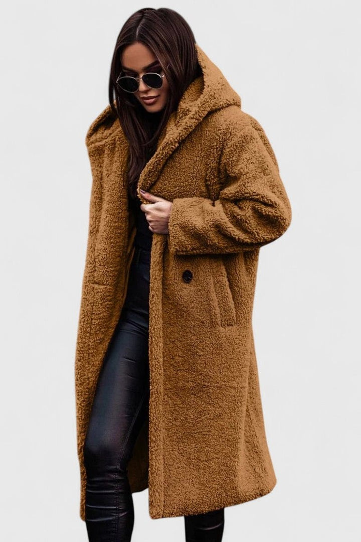 Victoria | Oversized Longline Teddy Fleece Wool Coat