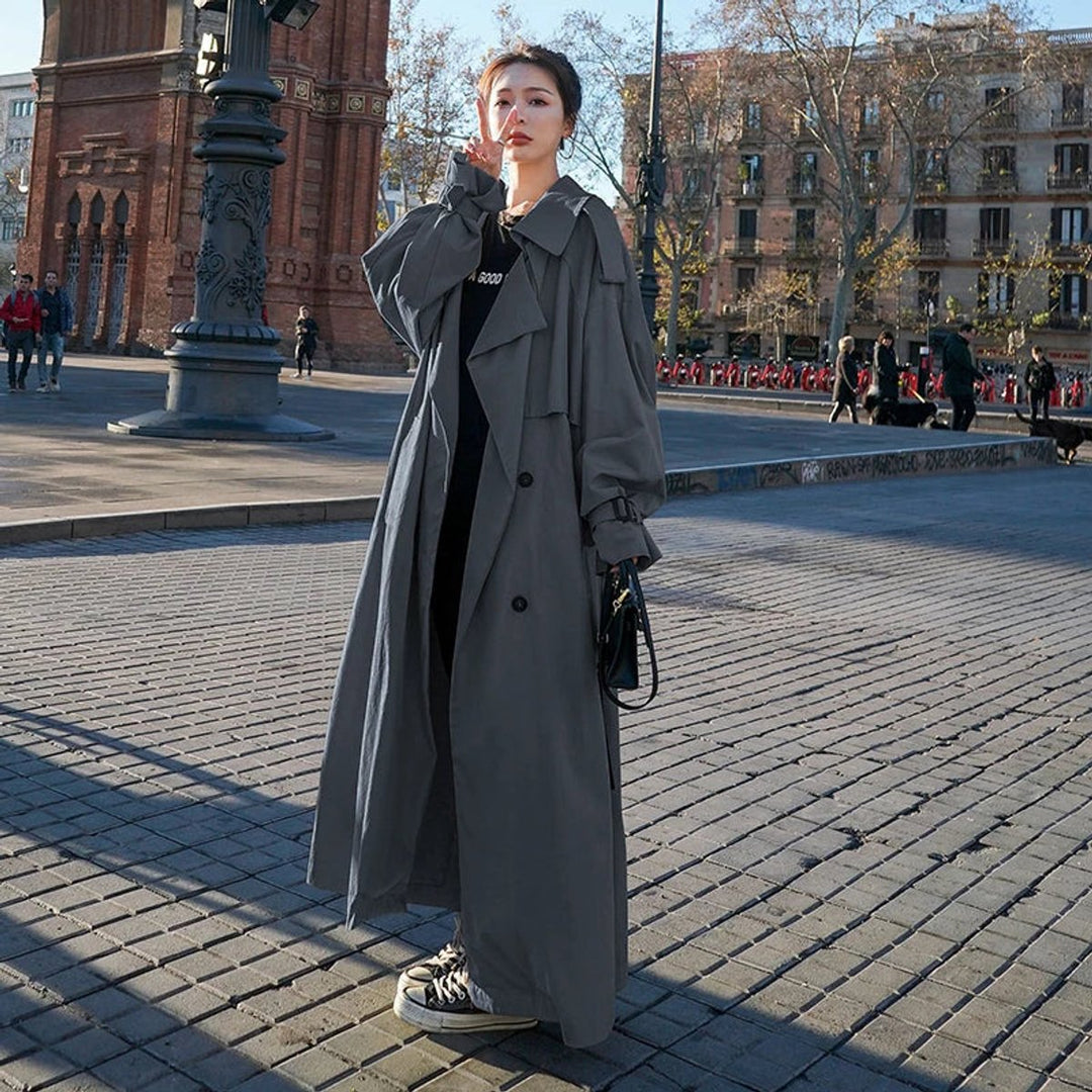 Trench Jacket for Women | Long Oversized Double-Breasted