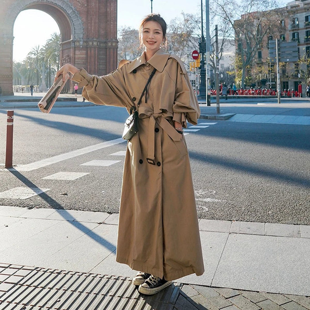 Trench Jacket for Women | Long Oversized Double-Breasted