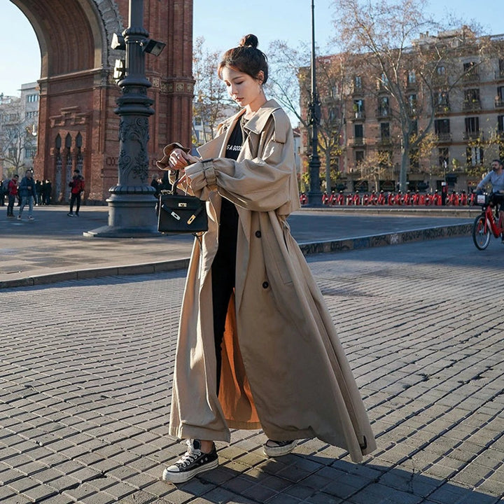 Trench Jacket for Women | Long Oversized Double-Breasted