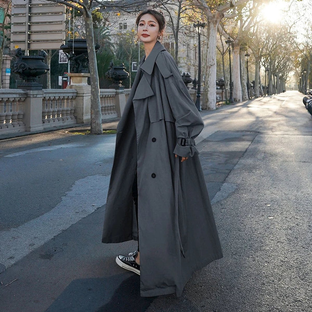 Trench Jacket for Women | Long Oversized Double-Breasted