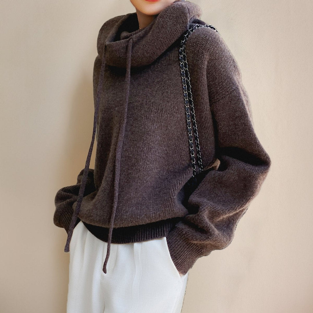 Holly | Turtleneck Oversized Relaxed Fit Ribbed Cuffs Hem Sweater