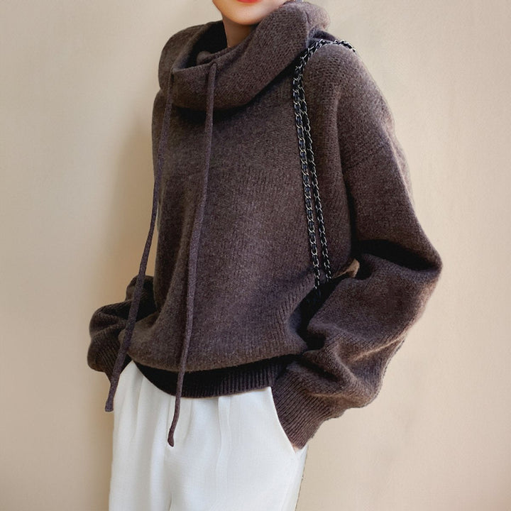 Holly | Turtleneck Oversized Relaxed Fit Ribbed Cuffs Hem Sweater