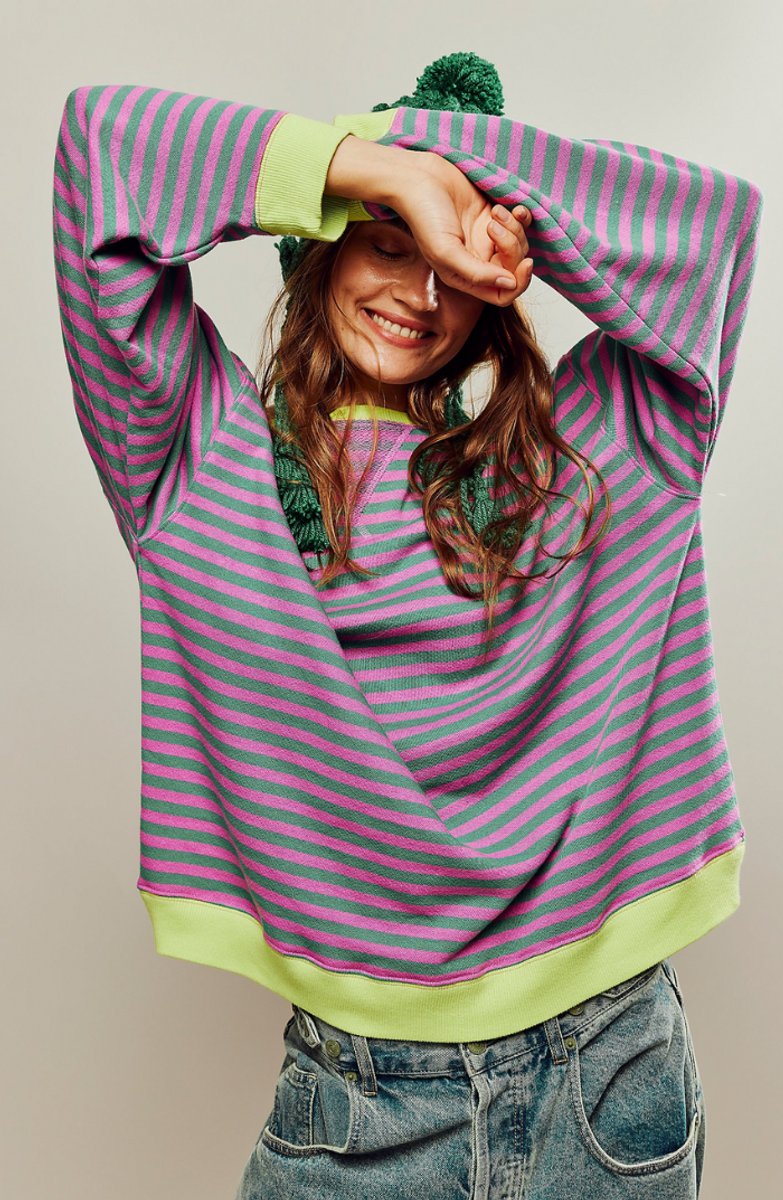 Striped Oversized Fit Sweater