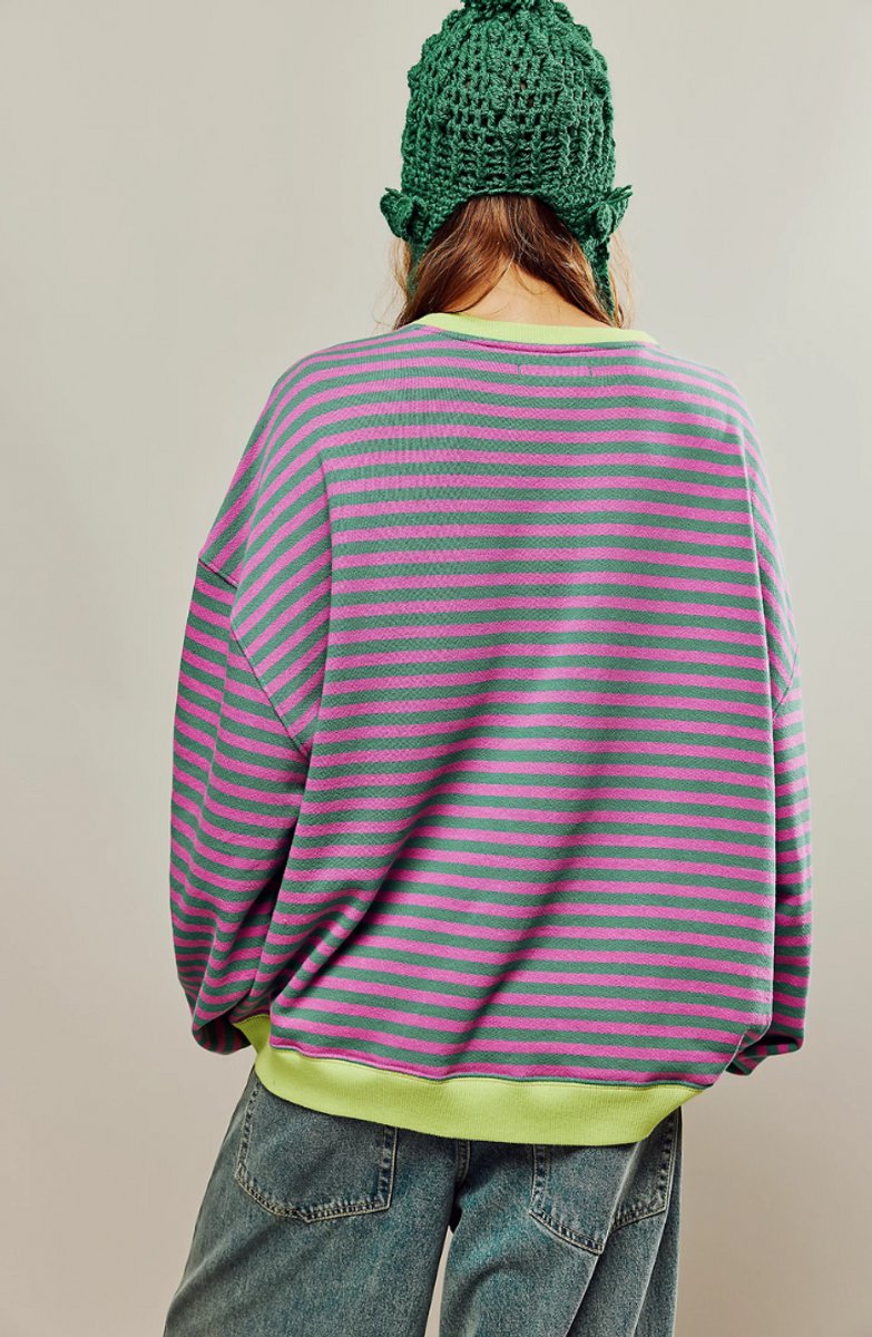 Striped Oversized Fit Sweater