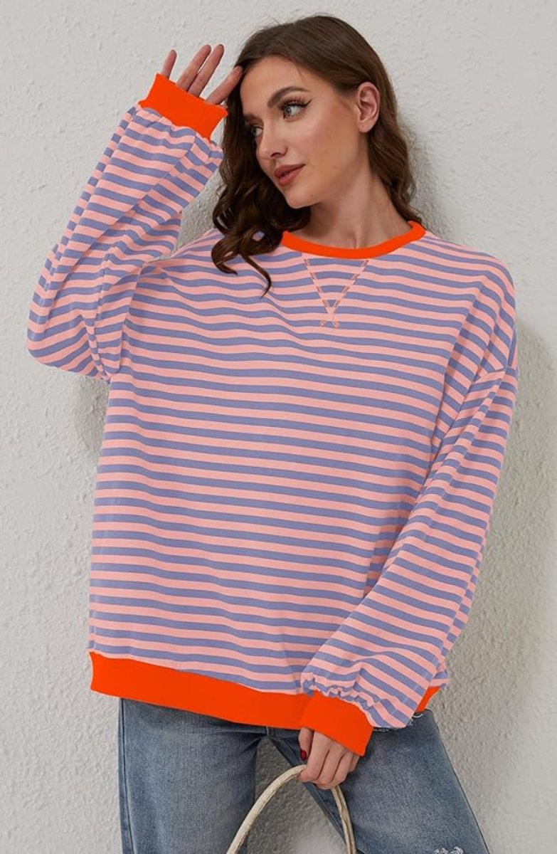 Striped Oversized Fit Sweater