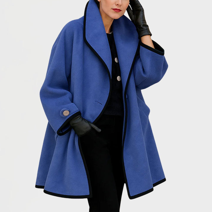 Charlotte | Oversized Wool-Blend Contrast-Trim Jacket
