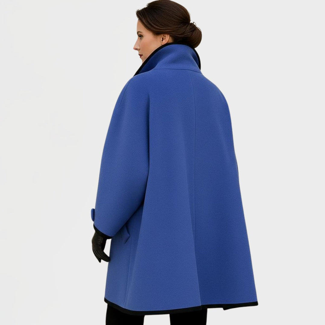 Charlotte | Oversized Wool-Blend Contrast-Trim Jacket
