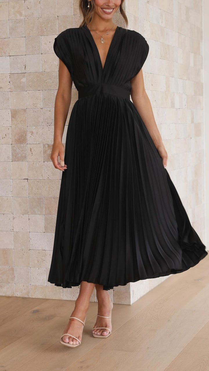 Kaitlyn | Wedding Guest V-Neck Midi Dress