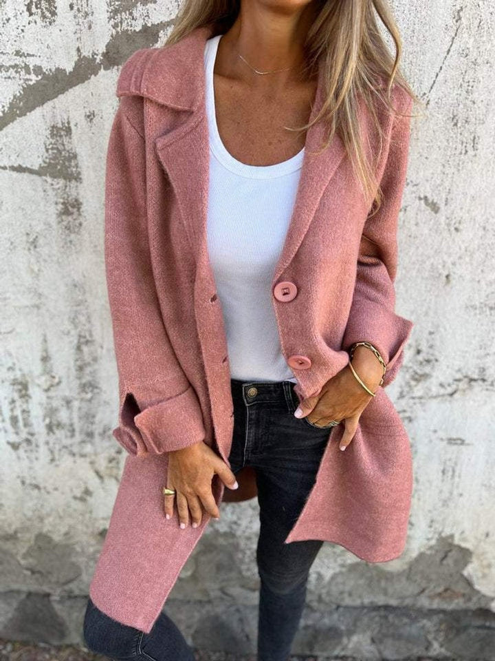 Linda | Wool Relaxed Longline Button-Front Coat