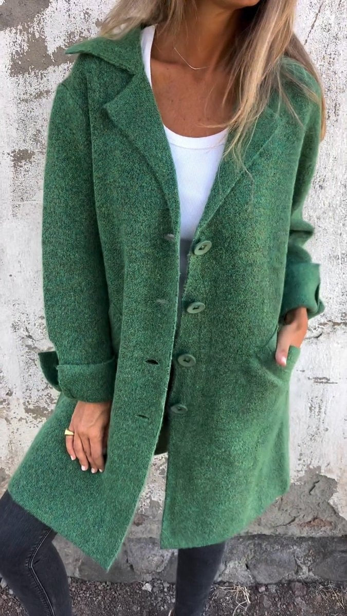 Linda | Wool Relaxed Longline Button-Front Coat