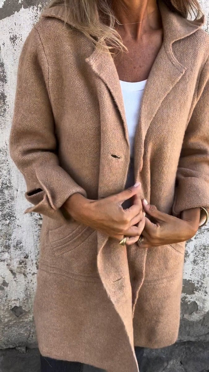 Linda | Wool Relaxed Longline Button-Front Coat