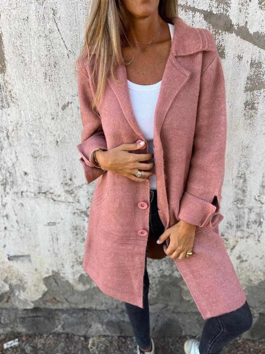 Linda | Wool Relaxed Longline Button-Front Coat