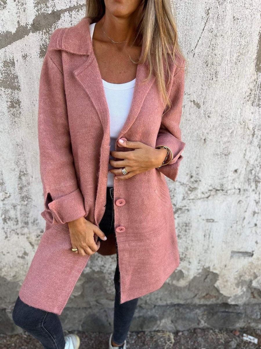 Linda | Wool Relaxed Longline Button-Front Coat