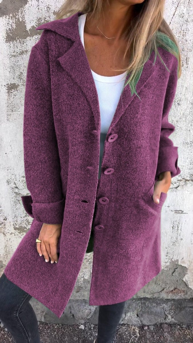 Linda | Wool Relaxed Longline Button-Front Coat