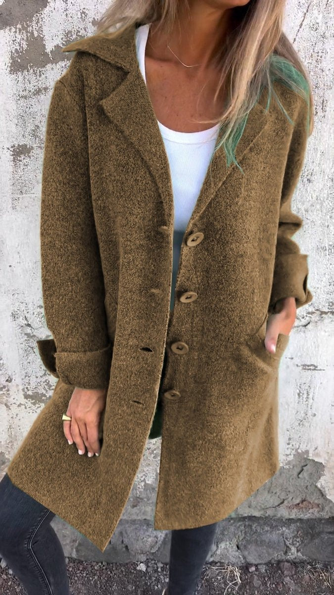 Linda | Wool Relaxed Longline Button-Front Coat