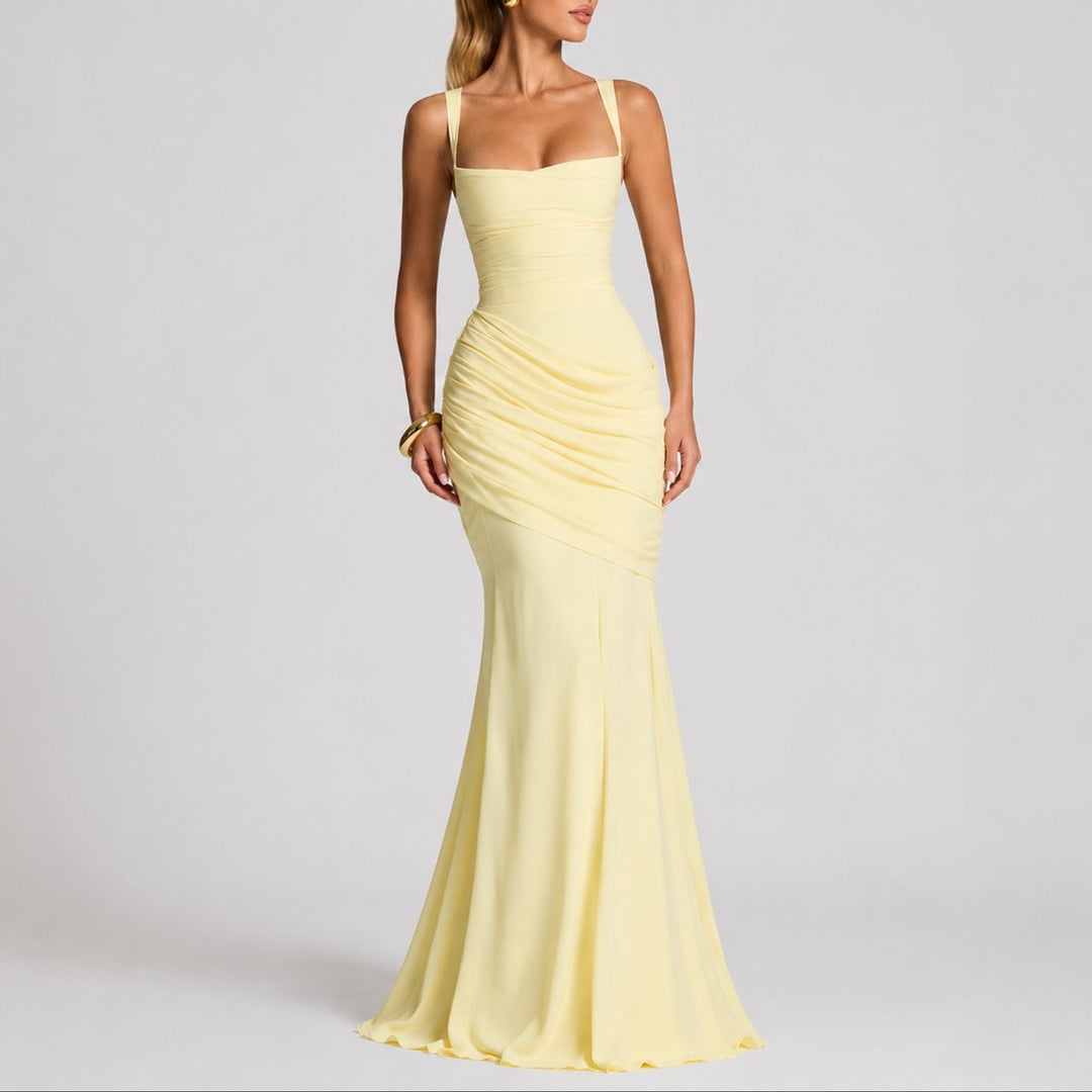 Wedding Guest Dress for Women | Square-Neck Maxi