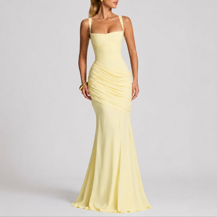 Wedding Guest Dress for Women | Square-Neck Maxi