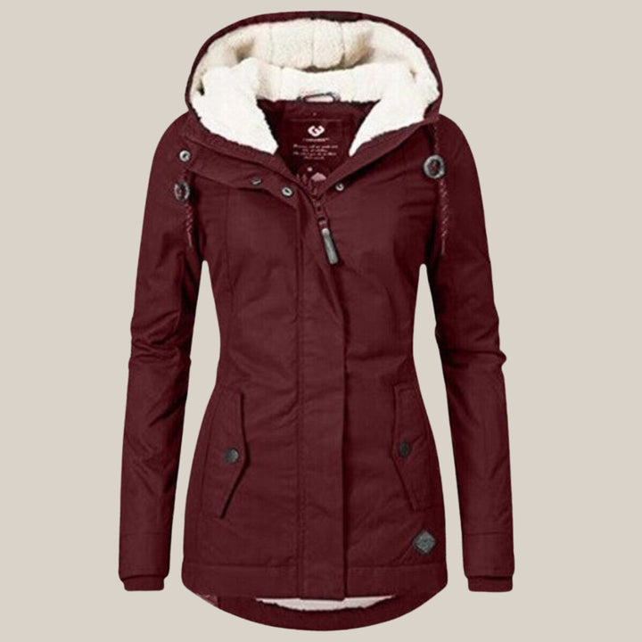 Quilted Waterproof Jacket for Women | Sherpa-Lined Hooded